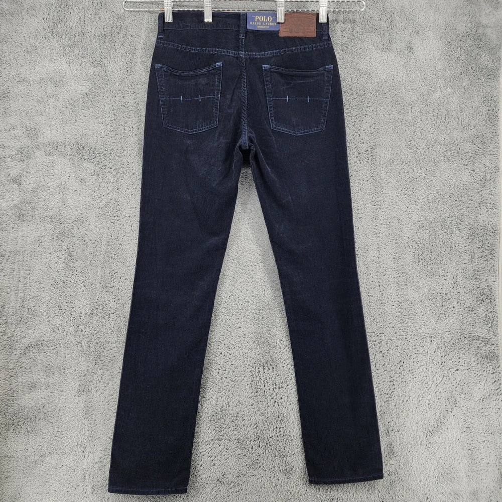 Polo Ralph Lauren Pants Mens 30x32 Navy Blue Corduroy Straight Low Rise Classic